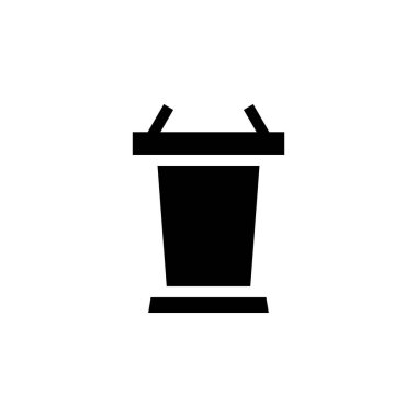 Ders Kürsüsü Duruş Simgesi Vektörü