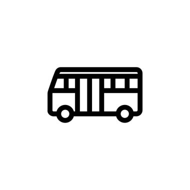 Okul Otobüsü Ulaşım Simgesi Vektörü