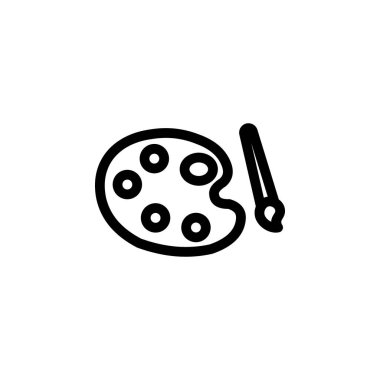 Palet Sanat Simgesi Vektörünü Boya