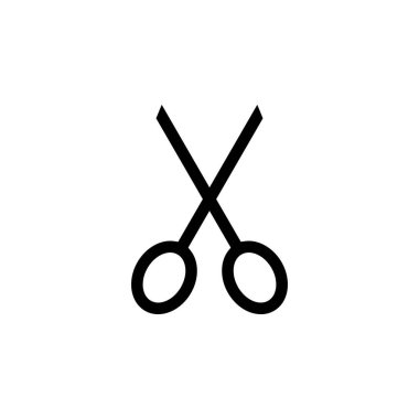 Makas Kesme Araç Simgesi Vektörü