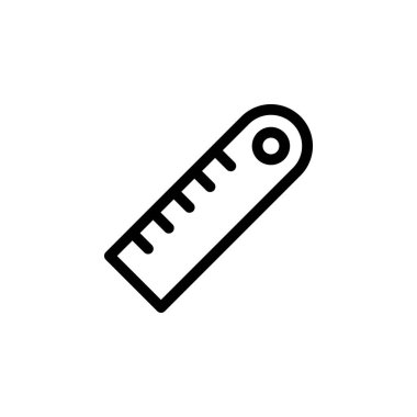 Cetvel Ölçüm Aracı Simgesi Vektörü