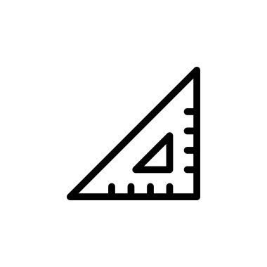 Cetvel Ölçüm Aracı Simgesi Vektörü