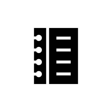 Not Defteri Günlük Yaz Simgesi Vektörü