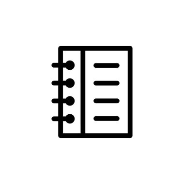 Not Defteri Günlük Yaz Simgesi Vektörü