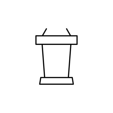 Ders Kürsüsü Duruş Simgesi Vektörü