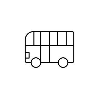 Okul Otobüsü Ulaşım Simgesi Vektörü
