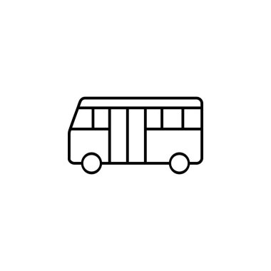 Okul Otobüsü Ulaşım Simgesi Vektörü