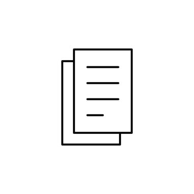 Kağıt Sayfa Belgesi Simgesi Vektörü