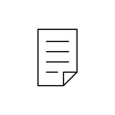 Kağıt Sayfa Belgesi Simgesi Vektörü