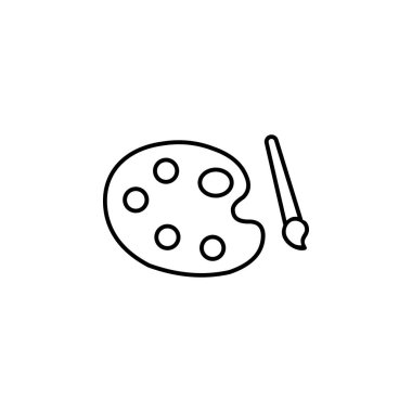 Palet Sanat Simgesi Vektörünü Boya