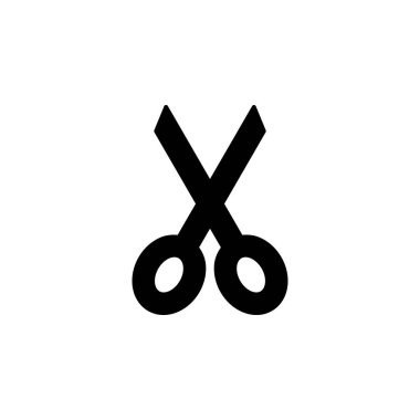 Makas Kesme Araç Simgesi Vektörü