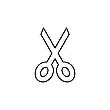 Makas Kesme Araç Simgesi Vektörü