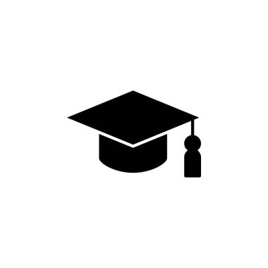 Mortarboard Akademik Mezuniyet Simgesi Vektörü