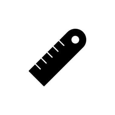 Cetvel Ölçüm Aracı Simgesi Vektörü