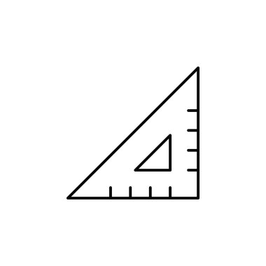 Cetvel Ölçüm Aracı Simgesi Vektörü
