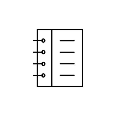 Not Defteri Günlük Yaz Simgesi Vektörü