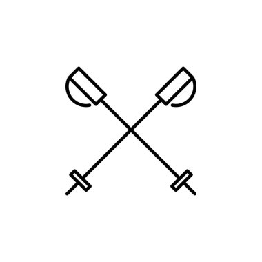 Kayak Kutbu Kış Simgesi Vektörü