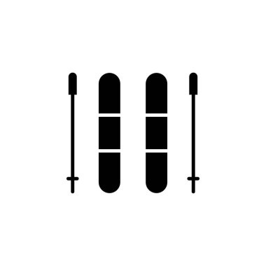 Kayak Kutbu Kış Simgesi Vektörü