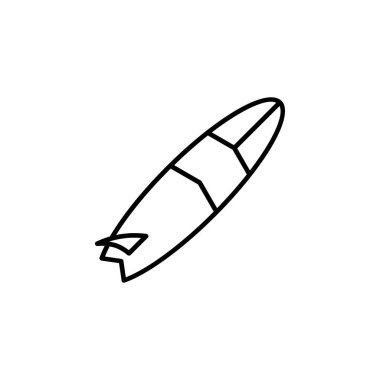 Sörf tahtası Sahili Simge Vektörü