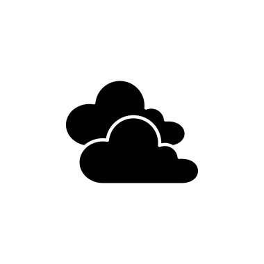 Bulutlu Gökyüzü Simgesi Vektörü