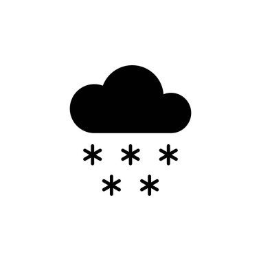 Karlı Kar Kış Simgesi Vektörü