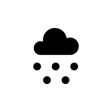 Karlı Kar Kış Simgesi Vektörü