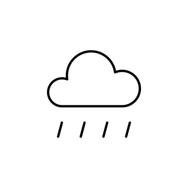 Yağmurlu Yağmurlu Hava Simgesi Vektörü