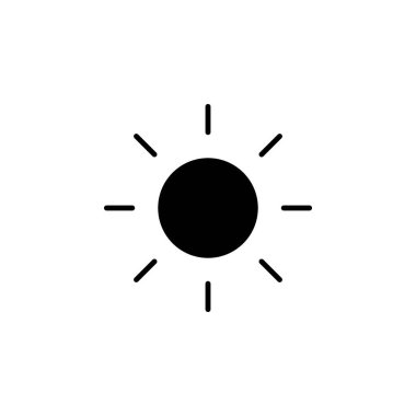 Güneşli Güneş Hava Simgesi Vektörü