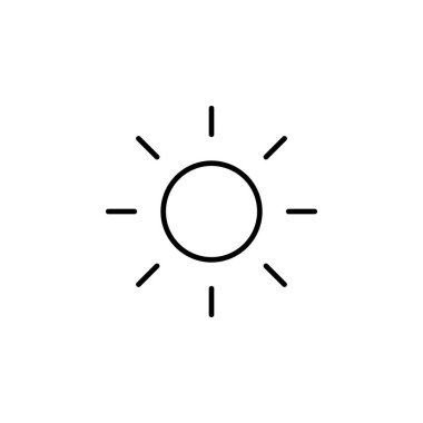 Güneşli Güneş Hava Simgesi Vektörü