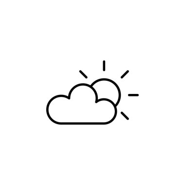 Güneşli Güneş Hava Simgesi Vektörü