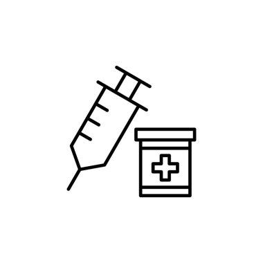 Aşılama Sağlık Koruma Simgesi Vektörü