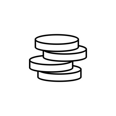 Para Yığını Para Simgesi Vektörü