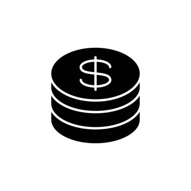 Para Yığını Para Simgesi Vektörü