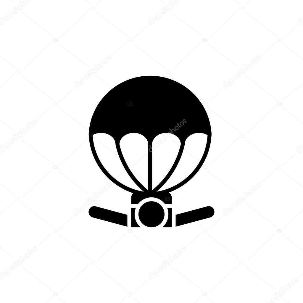 Skydiving Jump Adventure Icon Vector