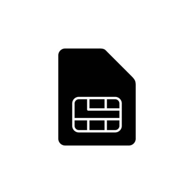 SIM Kart Mobil Simge Vektörü