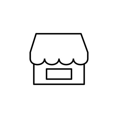 Yerel Pazar Dükkanı Simge Vektörü