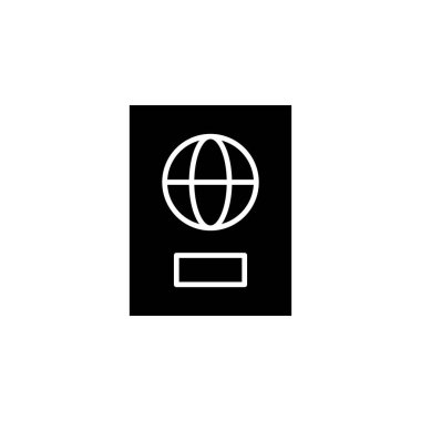 Pasaport Seyahat Belgesi Simgesi Vektörü