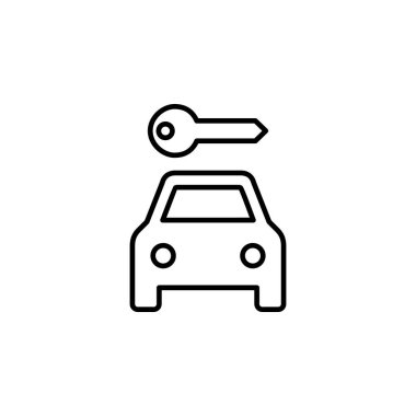 Araba Kiralama Servisi Simgesi Vektörü