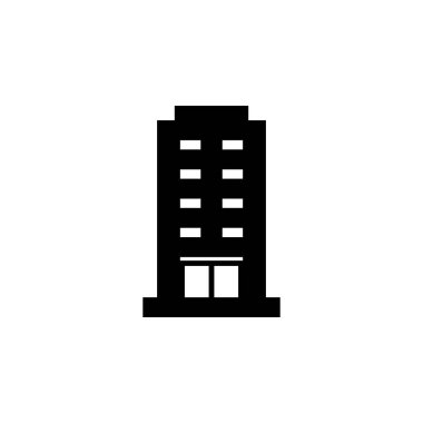 Otel Binası Seyahat Simgesi Vektörü