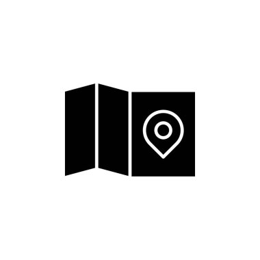 Harita Konum Yönü Simge Vektörü