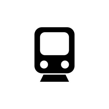 Tren Demiryolu Lokomotif Simge Vektörü