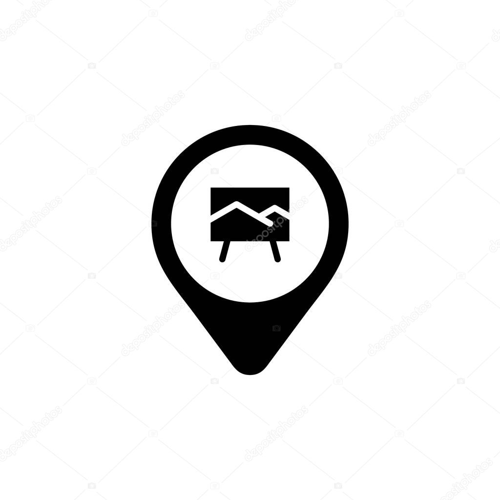 Art Gallery Exhibit Icon Vector