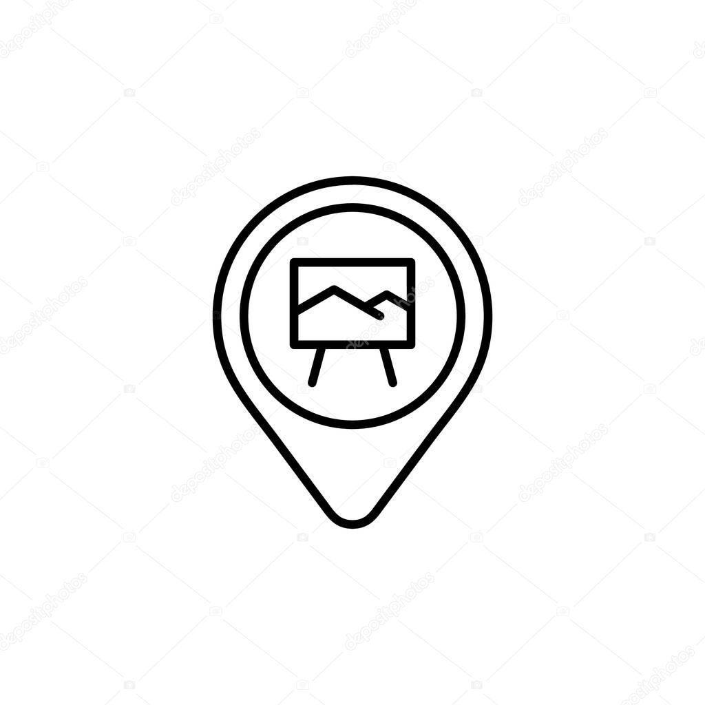 Art Gallery Exhibit Icon Vector