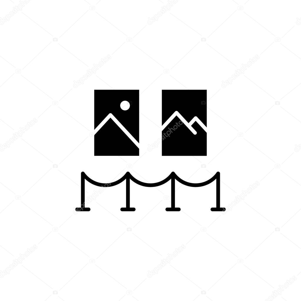 Art Gallery Exhibit Icon Vector