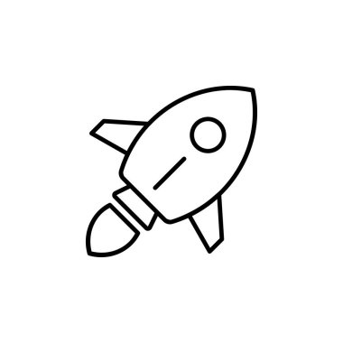 Roket Fırlatma Boşluğu Simgesi Vektörü