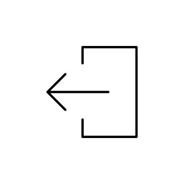 Çıkış İmza Çıkış Simgesi Vektörü