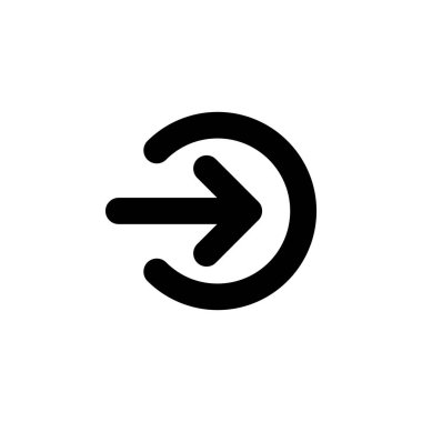 Giriş İmzalama Erişim Simgesi Vektörü