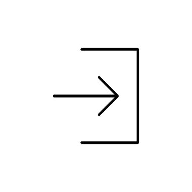 Giriş İmzalama Erişim Simgesi Vektörü