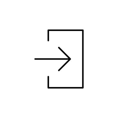 Giriş İmzalama Erişim Simgesi Vektörü