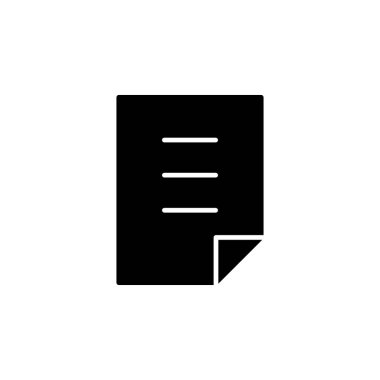 Dosya Belgesi Kağıt Simgesi Vektörü